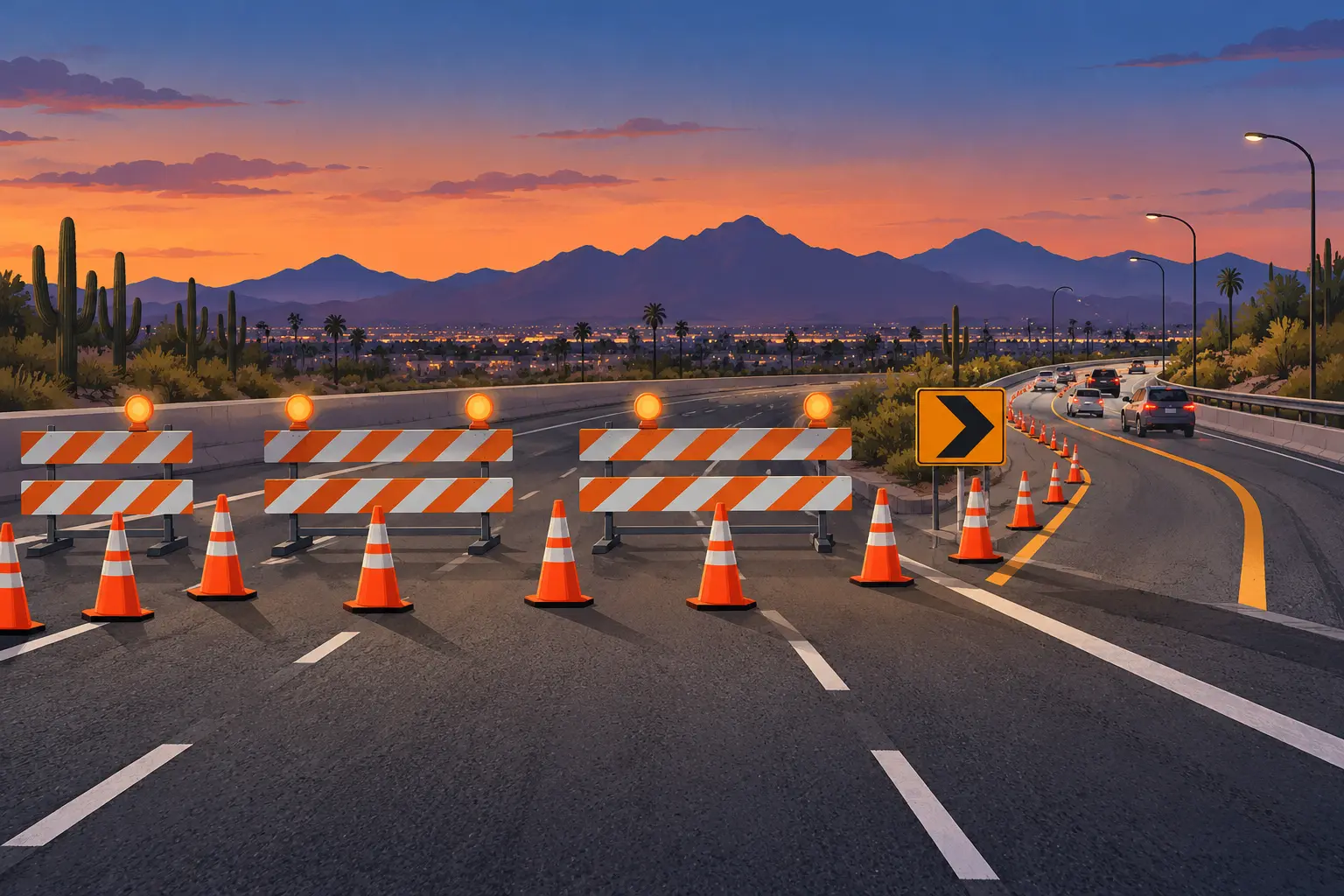 Eastbound Loop 101 closes through weekend in Glendale